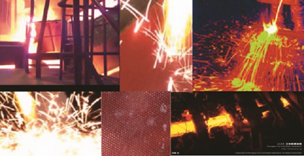 耐火クロスの使用例は様々な業界分野への素材・加工の提供ができます